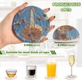 thumbnail image 4 of BZSMCE 6Pcs Drink Coasters With Holder 3.94Inch Rotating Flying Chair Painting Creative Coil Coaster Coasters Colors Absorbent Coasters for Drinks Coasters Set Thicken Heat for Home Table, 4 of 7