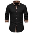 thumbnail image 2 of Men's Business Shirts Long Sleeve,Dress Shirts for Men Designer Casual Button Down Shirts Long Sleeve Mens Dress Shirts Party Shirts Club Shirt, 2 of 9