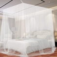 thumbnail image 1 of Mosquitera, Mosquitera Cuadrada Grande para Camas Extra Grandes, Mosquitera Baldaquin para Interior y Exterior para Camas Individuales y Dobles, Blanca, 220x200x180, 1 of 5
