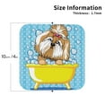 thumbnail image 2 of Naloa Dog Takes a Bath in the Bathtub Coasters for Set of 4 - PU Leather Coasters, Coasters for Table Cup Tea Coffee Beer, Decorative for Kitchen Homedecor (Round), 2 of 6