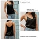 thumbnail image 5 of Camiseta sin mangas de satén con cuello en V,Camiseta sin mangas de satén para mujer Camisa sin mangas de satén para mujer Camiseta sin mangas de satén Características mejoradas, 5 of 6