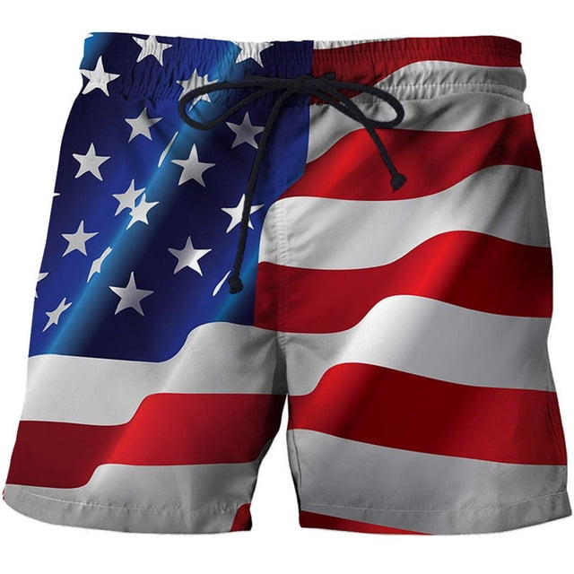 Pantalones cortos con estampado 3D de bandera nacional de EE. UU. Y Reino Unido para hombre, ropa de calle informal a la moda, pantalones cortos de playa, ropa deportiva masculina, nuevo Fivean unisex