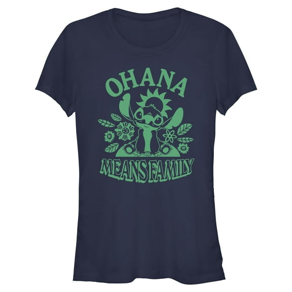 Juniors Lilo & Stitch Flowery Ohana T Shirt