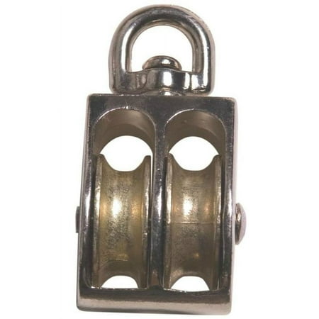 Ben-Mor 73731 Zinc Swivel Eye Pulley, Double, 3/4"