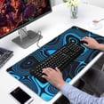 thumbnail image 2 of Blue Lines&nbsp;mousepad Gamingwaterproof,rubber+multispandexwashable Line Theme Gaming Mouse PadDesk Pad for Office Home Game 31.5x15.7inches, 2 of 7