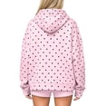 thumbnail image 4 of Women Polka Dot Hoodie Oversized Fleece Hooded Sweatshirt Long Sleeve Drop Shoulder Graphic Print Hoodies with Pocket S, 4 of 5