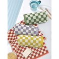 thumbnail image 3 of Toallas de mano para baño (paquete de 4), toallas faciales de algodón suaves y absorbentes para spa, baño, gimnasio,decorativo a cuadros, 75 x 35 cm, amarillo, morado, verde y rojo., 3 of 5