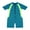 Sky Blue, variant on CHICTRY Girls Short Sleeve Swimming Jumpsuit Zippered Rash Guard Swimwear