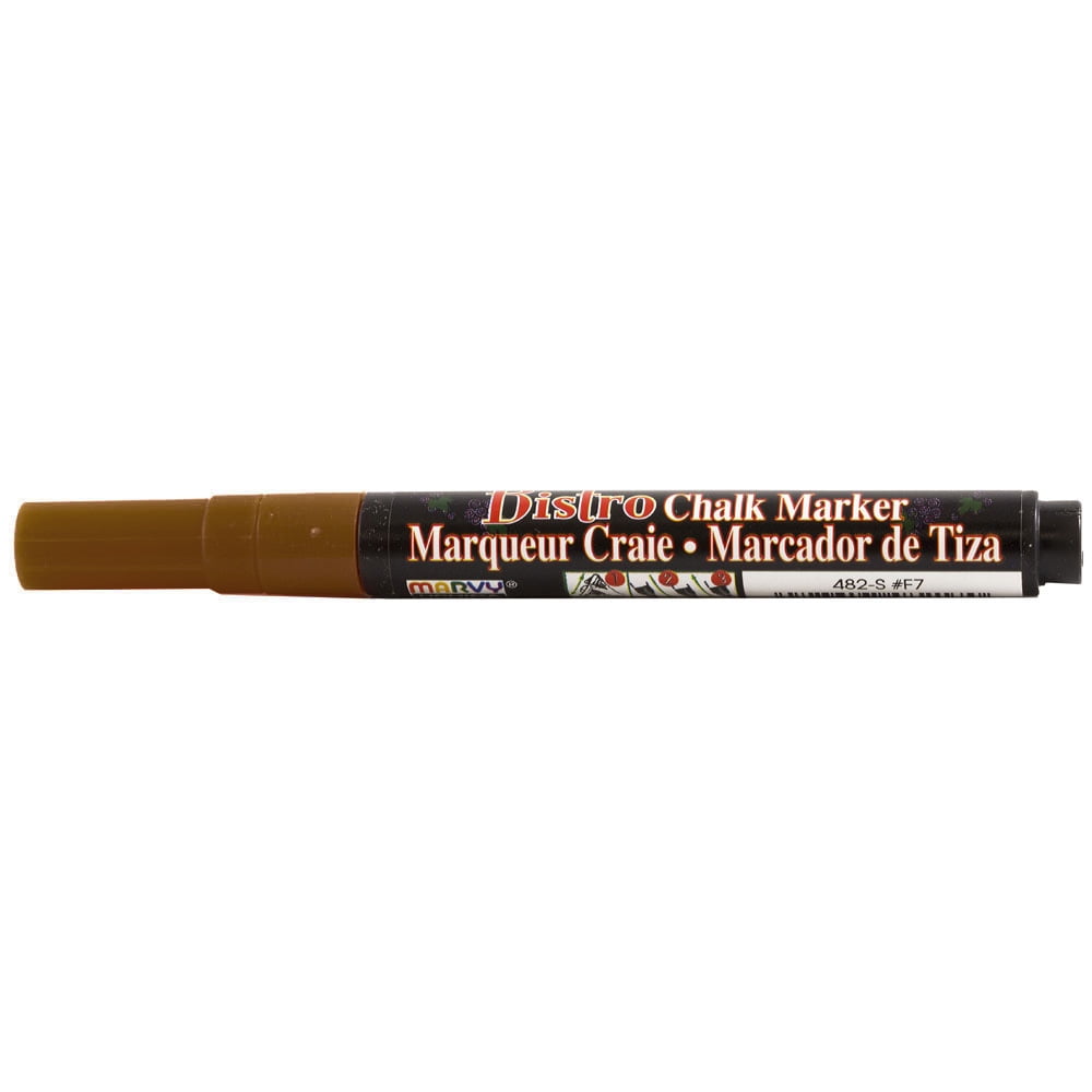 Marvy Uchida Fine Point Chalk Marker, Brown, 1/Pack
