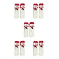 thumbnail image 2 of ZheElen Fashionable Winter Socks Breathable Made With Polyester Wide Application Christmas Fluffy Socks Christmas Stockings Red hat snowman 5Set, 2 of 6