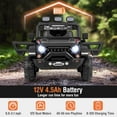 thumbnail image 4 of Costway 12V Kids Ride On Truck with 2*12V Motors Spring Suspension & Remote Control Black, 4 of 10