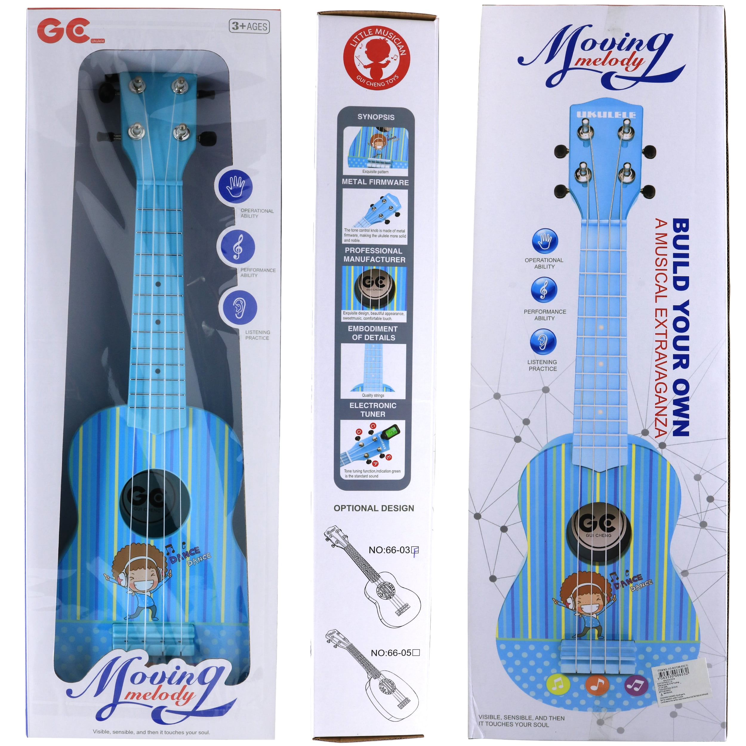 Retailery Toy Soprano Ukulele, 21 Inch, 4 String, Blue