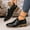 🔥 Black, variant on Msgweeeg Sandals Women Womens Flat Shoes Women's Versatile Fashion Casual Versatile One Foot Comfortable Pointed Oversized Thick Heel Small Leather Shoes