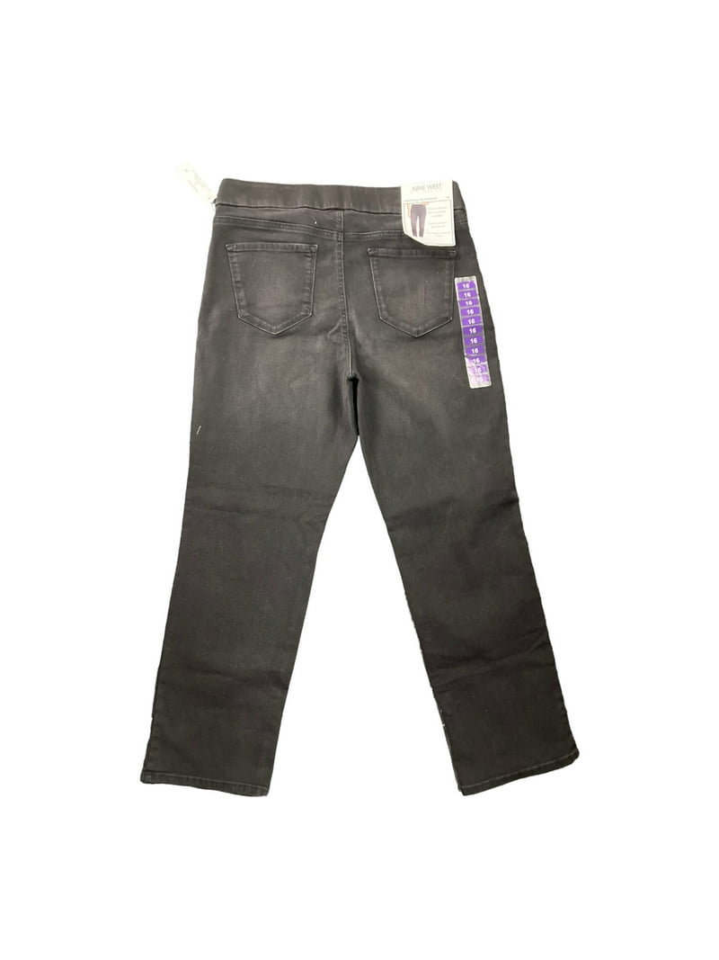 Nine West Women's Heidi Pull-On Stretch Denim Straight Leg Pant