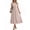 Light Brown White Stripe, variant on ANRABESS Womens Summer Midi Dress Striped Casual Short Sleeve Crewneck Empire Waist 2026 Flowy Long Beach Dress with Pockets Black White Stripe M