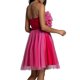 thumbnail image 4 of Txlixc, camisola de tul de malla hinchada para mujer, Sexy, sin hombros, sin mangas, sin espalda, con lazo, minivestido liso envuelto en el pecho para club nocturno Txlixc Estilo de ocio, 4 of 6