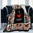 thumbnail image 4 of Custom Photo Blanket for Couples, Personalized Fleece Throw Blankets, Flannel Picture Blanket, Gifts for Husband/Wife/Girlfriend/Boyfriend, Birthday Valentines 30" W x 40" L, 4 of 6