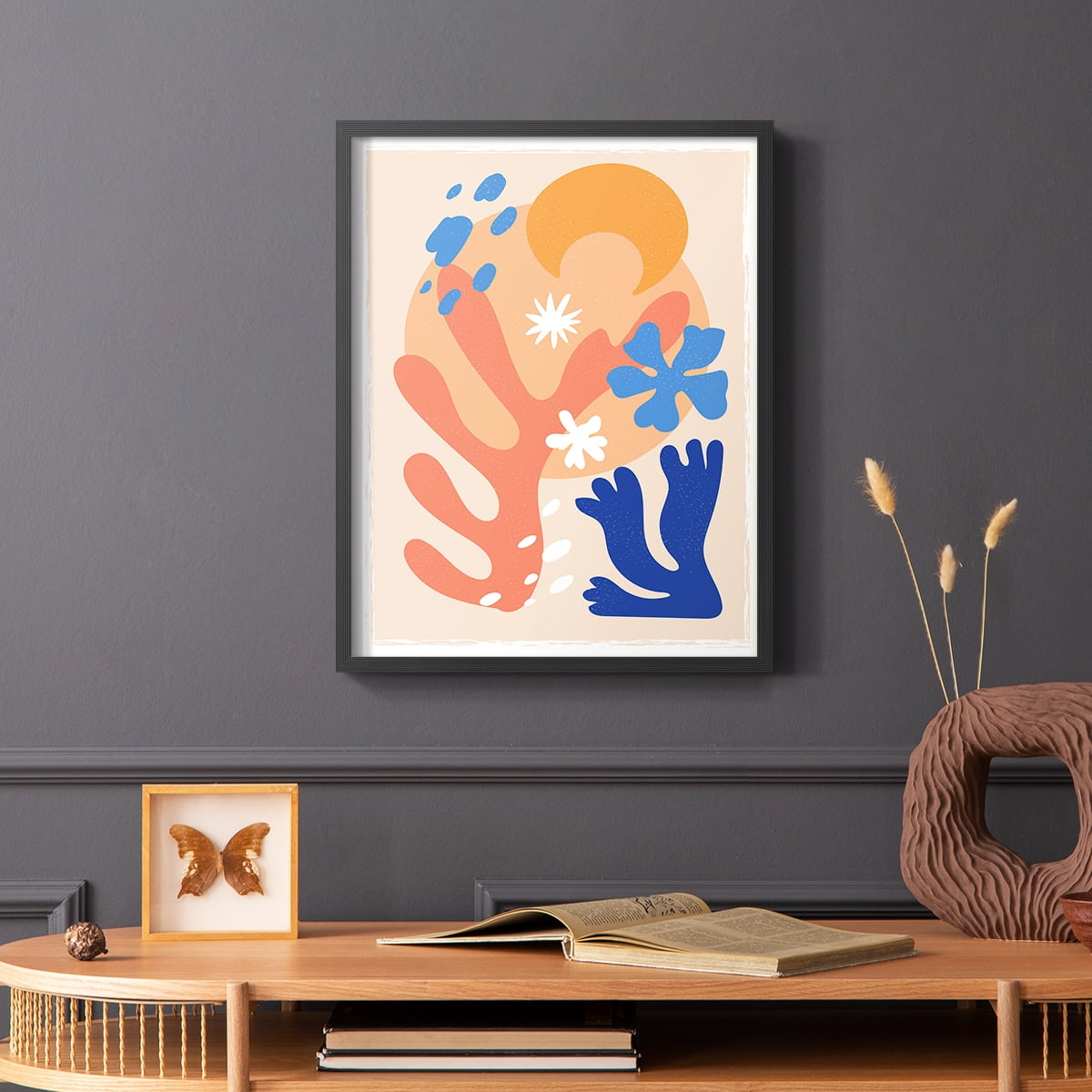Matisse CDLXXI in Black Solid Wood Framed Print No Nail Hanging