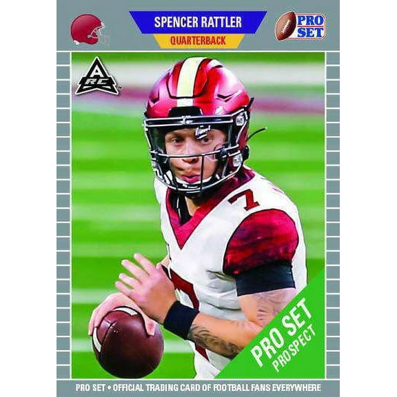 Leaf 2021 Pro Set Prospect Football Spencer Rattler Trading Card (ARC Amateur Rookie Card)