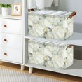 thumbnail image 2 of Yayeee Foldable Storage Basket for Shelves Waterproof Cloth Bins with Handles, Gray Marble Pattern, 2 of 7