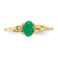 thumbnail image 4 of Primal Gold 10 Karat Yellow Gold Genuine Emerald Birthstone Ring, 4 of 7