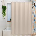 thumbnail image 2 of Shower Curtains for Bathroom-60"x72",Solid Pure Cyan Champagne Waterproof Bath Curtain Grommet Shower Curtain Set with Hooks, 2 of 9