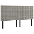 thumbnail image 2 of vidaXL Headboards 4 pcs Light Gray 35.4"x2"x30.7"/34.6" Velvet, 2 of 79