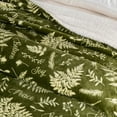 thumbnail image 2 of Great Bay Home Velvet Plush Sherpa Warm and Cozy Holiday Prints  (50" x 60" Throw, Holiday Botanical), 2 of 5