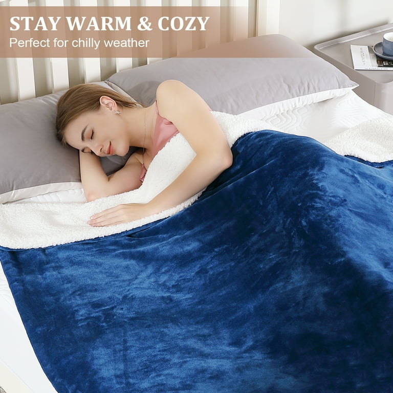 CAROMIO King Size Electric Blanket with Controller 90 x 100