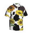 thumbnail image 2 of Daiia Sunflowers Country Hawaiian Shirt for Men Gentle Cotton Regular Short Sleeve Casual-Medium, 2 of 9