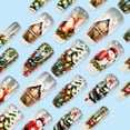 thumbnail image 5 of Christmas Nail Stickers, Holiday Nail Art Decals, 3D Snowman Tree Wooden House Design, Removable Reusable Festive Nail Decorations, Safe Non-Toxic Material, Easy Application, Multi-Size Fit, 5 of 8