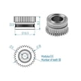 thumbnail image 3 of Hardened Steel EXtruder Gear for K1/K1C/K1 Max/Ender3v3/V3Plus Wear- Dual Gear, 3 of 5