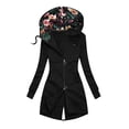 thumbnail image 1 of Veste à Capuche Mode pour Femmes Col Roulé Poche Zippée Manteau d'Hiver Décontracté Chaud, 1 of 4