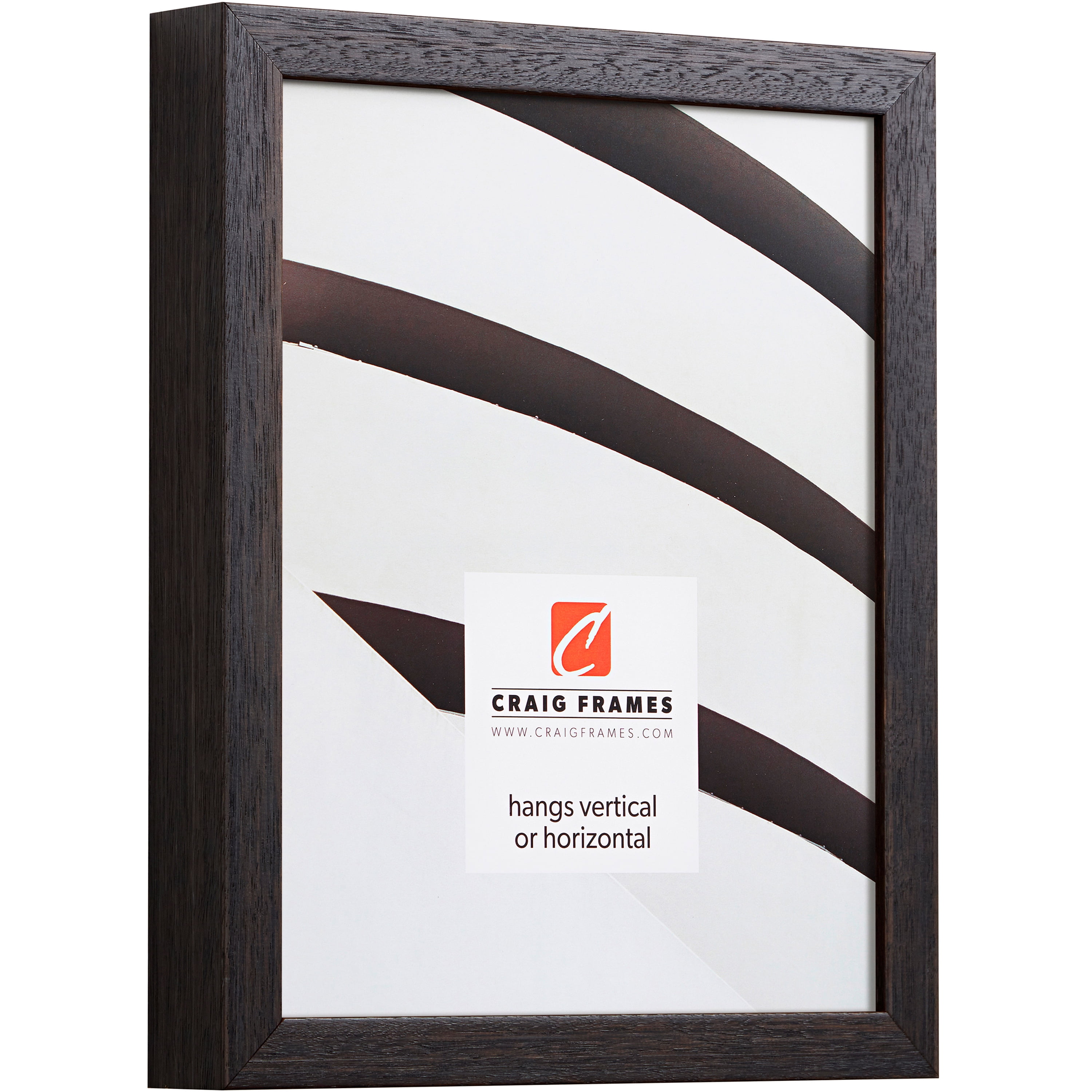 Craig Frames Farmhouse Essentials Tall, 18x24 inch Picture Frame Matted for a 12x18 Photo, Black