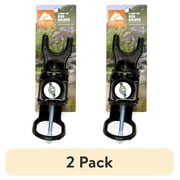 (2 pack) Ozark Trail Adjustable Clamp-On Fishing Rod Holder with Rubber-Coated Clamp for Flat Mounting Surfaces