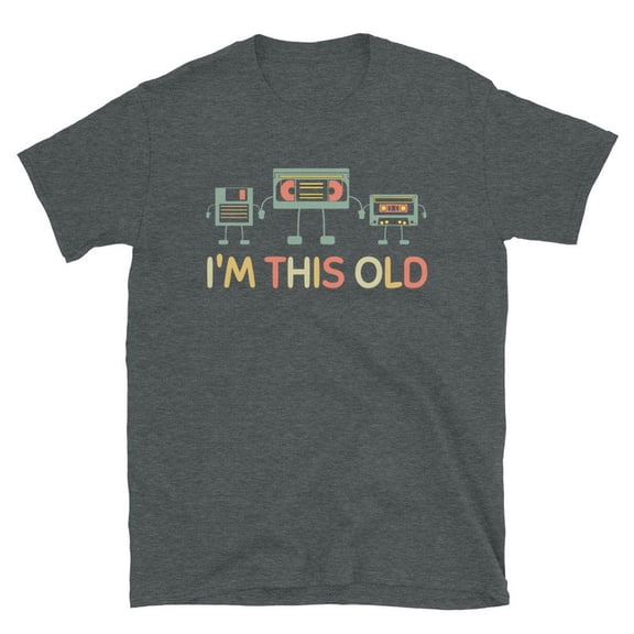 I'm This Old Cassette Tape T-Shirt, Funny Retro 80s 90s Nostalgia Tee, Vintage Cassette Graphic Shirt, Classic Throwback Dad T-Shirt