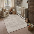 thumbnail image 4 of BERTHMEER 3'x5' Small Washable Area Rugs for Doorway Entrance Bedroom Entryway Kitchen Rugs Non Slip Vintage Traditional Office Oriental Distressed Throw Rugs,Beige, 4 of 6