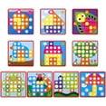 thumbnail image 2 of DIY Button Art Toy for 3+ Years Old Kids Educative Button Pegboard Interactive, 2 of 8