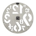 thumbnail image 6 of DecMode 2"W, 24"H Aluminum Contemporary Wall Clock, Silver, 1-Piece, 6 of 7