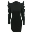 thumbnail image 4 of ChaoHeng Women Dresses Clearance under $10 Trendy Dresses for Women 2025 Classy Winter Women Dress High Collar Bishop Sleeve Package Hip Dress, 4 of 8