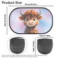 thumbnail image 7 of Yuyamidu Cute Highland Cow Car Window Shades Car Sun Shades 2 PCS Adorable Side Window Automotive Sunshades for Baby Car Back Window Sunshades, 7 of 7