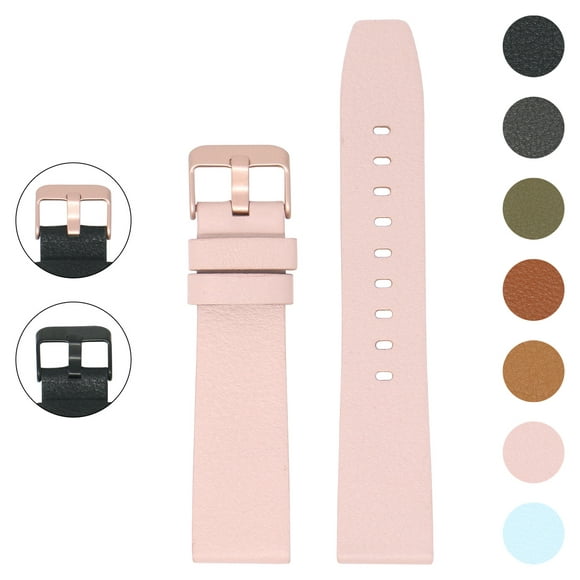 StrapsCo Bracelet de Montre en Cuir Texturé pour Fitbit Versa & Versa 2