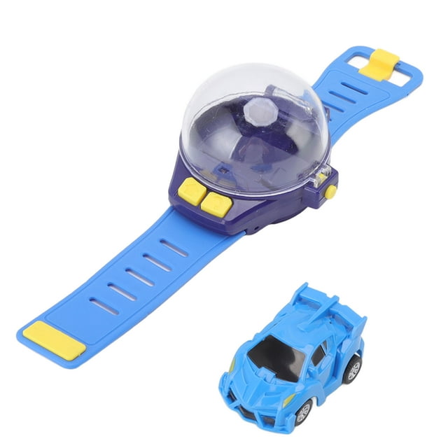 Mini Voiture Télécommandée, Montre à Bracelet Ajustable avec Chargement USB, Voiture Télécommandée pour Enfants de Plus de 3 Ans Rouge, Bleu
