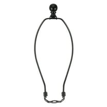 11 Inch Lamp Harp Kit with Finial, 1 Set Detachable Shade Bracket Holder, DIY Lighting Accessories for Table Floor Lamps, Black