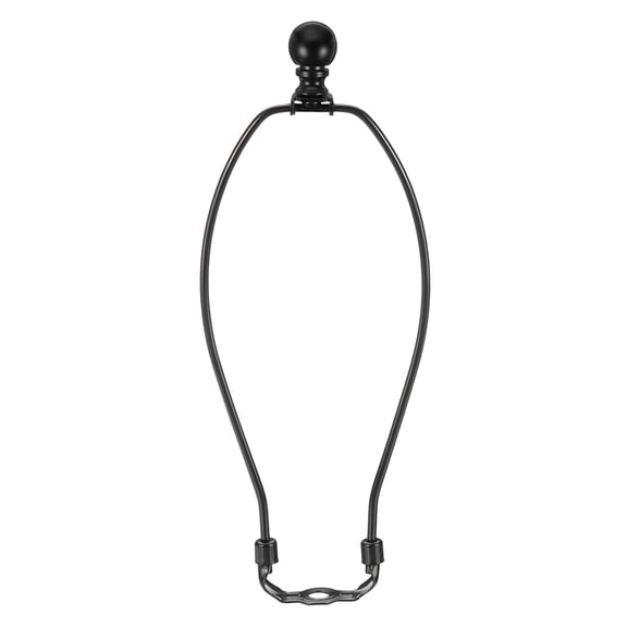 11 Inch Lamp Harp Kit with Finial, 1 Set Detachable Shade Bracket Holder, DIY Lighting Accessories for Table Floor Lamps, Black