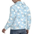 thumbnail image 6 of Xecao Cute Goose On A Blue Sky Pattern Men's Adult Pullover Hoodie,Hooded Sweatshirt-Large, 6 of 7