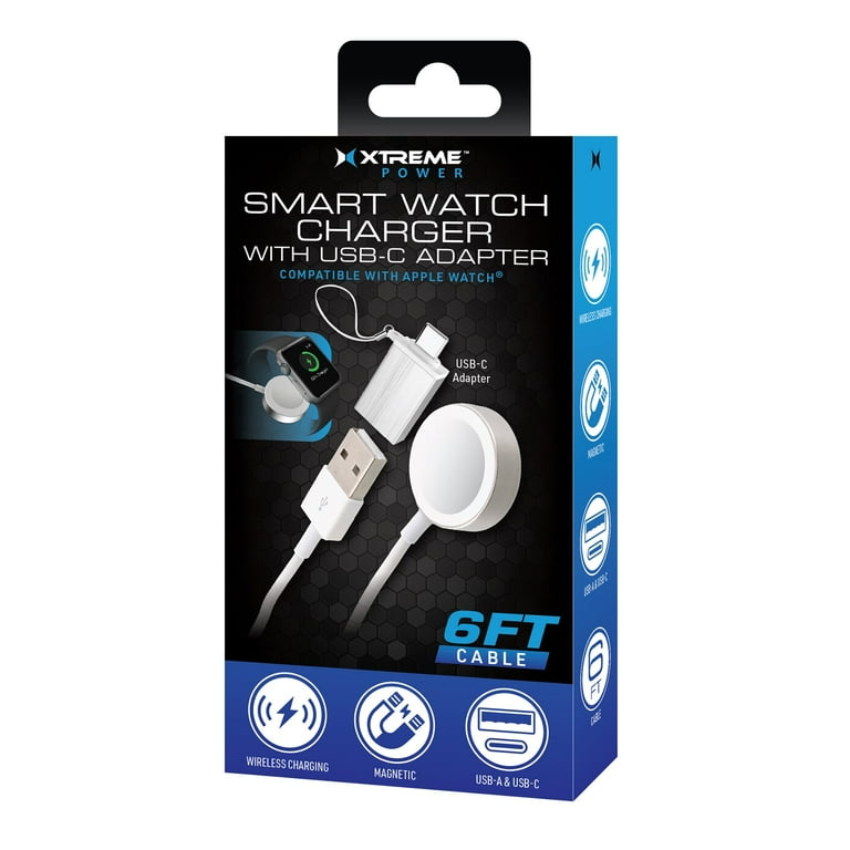 Xtreme Smart Watch Charger with 6FT Magnetic Wireless Charging