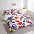 thumbnail image 3 of Manfei Strawberry Blueberries Grapes 7-Piece Bedding Comforter Set for Teens Female,Fresh Nature Fruit King Bedding Sets,Spring Summer Harvest Ultra Soft Bed Sheets,Luxury Bedroom Decor, 3 of 8