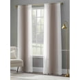 thumbnail image 4 of White Brown Sheer Curtains 96 Inch Length 2 Panels Set for Living Room/Bedroom, Modern Gradient Vertical Stripes Geometric Curtain Sheers Drapes Rod Pocket Curtains Window Treatment Set 52''x96''x2, 4 of 7