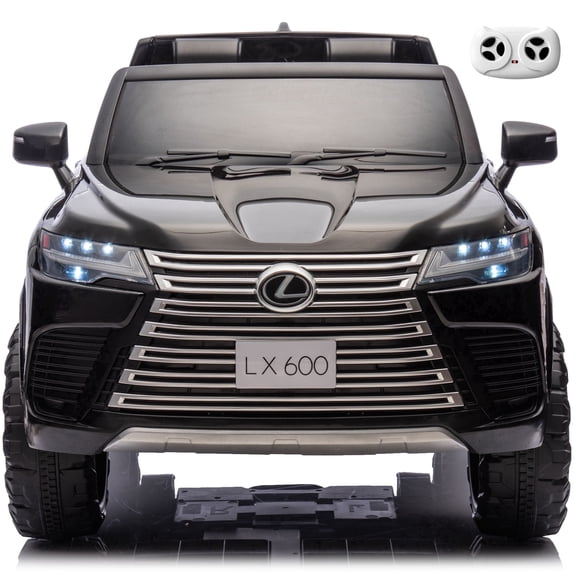 24V Ride On Car for Big Kids, Officially Licensed Lexus LX600 2 Seater Electric Car for Kids, Ride On Cars with Remote Control, Battery Powered Riding Toy for Boys & Girls Ages 3–7 Black